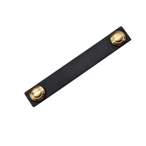 BLMAGS Leder Türgriff Schublade Weinschrank Küche Kleiderschrank Modern Kreativ Innen Push-Pull Punch Türknopf(Svart,M) von BLMAGS