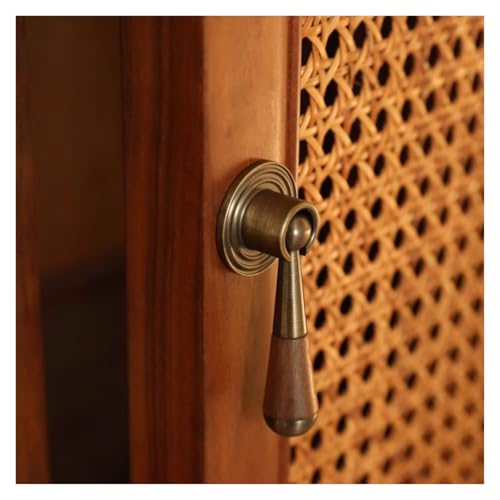 BLMAGS Messing Türgriff Kleiderschrank Schublade Badezimmer Küche Massivholz Einloch Modern Türknopf Punch Installation(Bruin) von BLMAGS