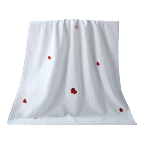 BLMAGS Reine Baumwollbadblätter super weich absorbierende bades badeblätter schnell trocken großes Badetuch weiß 55.1x27.5in von BLMAGS