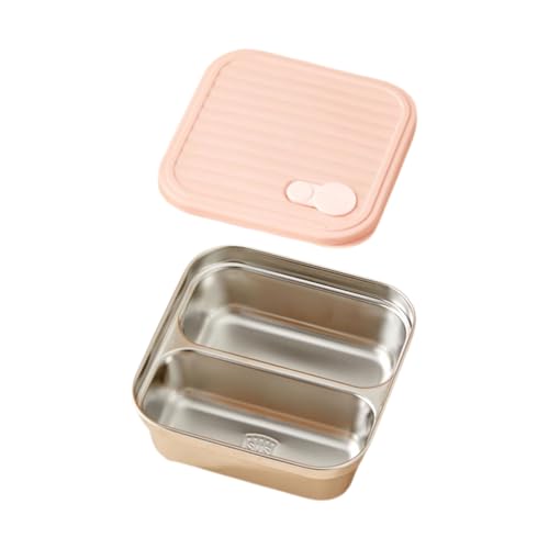 BLMAGS Tragbare Lunchbox mit Fächern Edelstahl 2 Fach Tragbare Lunchbox einfach zu reinigen 600 ml/21.1oz BLMAGS Tragbare Lunchbox mit Fächern Edelstahl 2 Fach Tragbare Lunchbox einfach zu reinigen 600 ml/21.1oz von BLMAGS