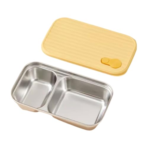 BLMAGS Tragbare Lunchbox mit Fächern Edelstahl Dichtbares hitzbar 2 Fach tragbare Lunchbox 600 ml/21.1oz von BLMAGS