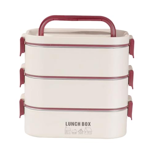 BLMAGS Tragbare Lunchbox mit Fächern Edelstahl Hitzbar verteilte tragbare Lunchbox mit Essensbeutel von BLMAGS