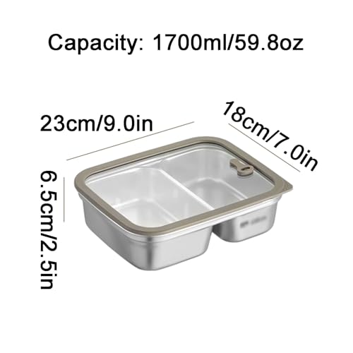 BLMAGS Tragbare Lunchbox mit Fächern Edelstahl große Kapazität Partition Tragbare Lunchbox Einfach zu reinigen BLMAGS Tragbare Lunchbox mit Fächern Edelstahl große Kapazität Partition Tragbare Lunchbox Einfach zu reinigen von BLMAGS