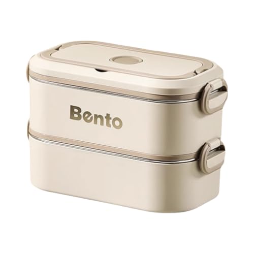 BLMAGS Tragbare Lunchbox mit Fächern Edelstahl heißer Mehrschicht-Partition Tragbare Lunchbox 1600 ml/56.3oz von BLMAGS