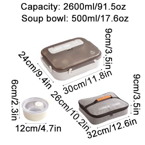 BLMAGS Tragbare Lunchbox mit Fächern Edelstahl mikrowavierbar geteiltes tragbares Lunchbox -Set Einfach zu reinigen BLMAGS Tragbare Lunchbox mit Fächern Edelstahl mikrowavierbar geteiltes tragbares Lunchbox -Set Einfach zu reinigen von BLMAGS