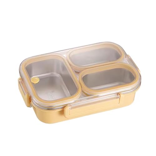 BLMAGS Tragbare Lunchbox mit Fächern Edelstahl versiegelte hitzbar Geteilte tragbare Lunchbox 1000 ml/35.1oz von BLMAGS