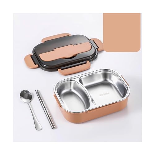 BLMAGS Tragbare Lunchbox mit Fächern Edelstahl verteilt heizte tragbare Brotdose einfach zu reinigen 1000 ml/35.2oz von BLMAGS