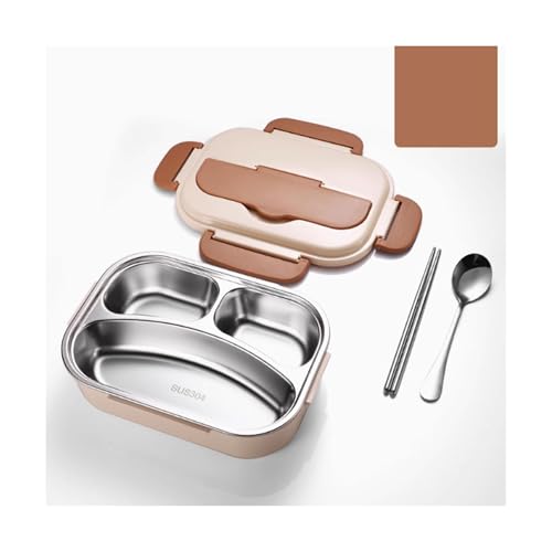 BLMAGS Tragbare Lunchbox mit Fächern Edelstahl verteilt heizte tragbare Brotdose einfach zu reinigen 1000 ml/35.2oz von BLMAGS