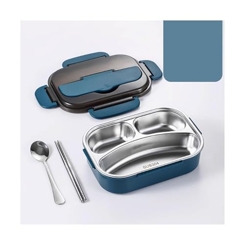 BLMAGS Tragbare Lunchbox mit Fächern Edelstahl verteilt heizte tragbare Brotdose einfach zu reinigen 1000 ml/35.2oz von BLMAGS