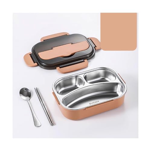 BLMAGS Tragbare Lunchbox mit Fächern Edelstahl verteilt heizte tragbare Brotdose einfach zu reinigen 1000 ml/35.2oz BLMAGS Tragbare Lunchbox mit Fächern Edelstahl verteilt heizte tragbare Brotdose einfach zu reinigen 1000 ml/35.2oz von BLMAGS