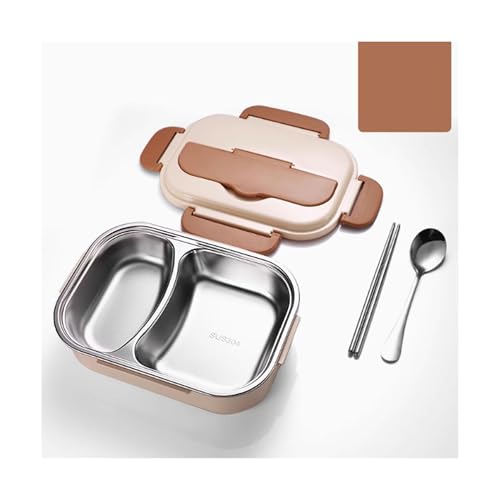 BLMAGS Tragbare Lunchbox mit Fächern Edelstahl verteilt heizte tragbare Brotdose einfach zu reinigen 1000 ml/35.2oz von BLMAGS