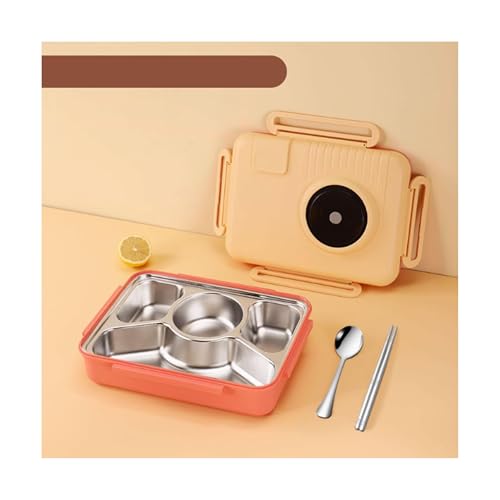 BLMAGS Tragbare Lunchbox mit Fächern Edelstahl verteilt hitzbare tragbare Brotdose einfach zu reinigen 1200 ml/42.2oz von BLMAGS
