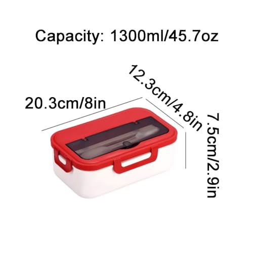 BLMAGS Tragbare Lunchbox mit Fächern Kunststoff erwitzbar Geteilte tragbare Lunchbox mit Besteck 1300 ml/45.7oz BLMAGS Tragbare Lunchbox mit Fächern Kunststoff erwitzbar Geteilte tragbare Lunchbox mit Besteck 1300 ml/45.7oz von BLMAGS
