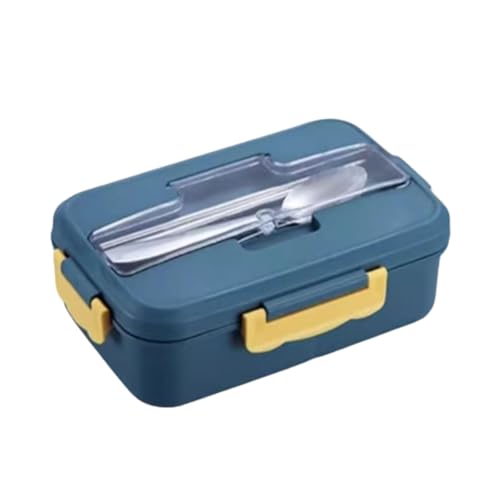 BLMAGS Tragbare Lunchbox mit Fächern Plastik 3 Fächer Tragbare Lunchbox mit Besteck von 1200 ml/42,2oz von BLMAGS