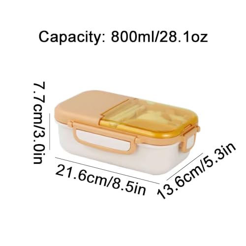 BLMAGS Tragbare Lunchbox mit Fächern Plastik -Partition mikrowavierbar tragbare Brotdose einfach zu reinigen 800 ml/28.1oz BLMAGS Tragbare Lunchbox mit Fächern Plastik -Partition mikrowavierbar tragbare Brotdose einfach zu reinigen 800 ml/28.1oz von BLMAGS