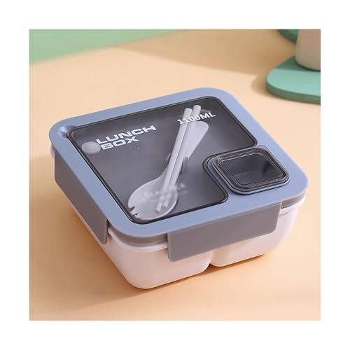 BLMAGS Tragbare Lunchbox mit Fächern Plastik versiegelter hitzbarer 2 Fach tragbarer Lunchbox großer Kapazität Waschbar von BLMAGS