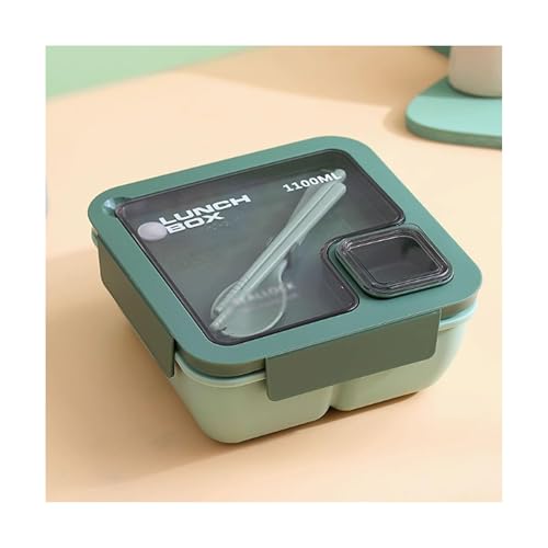 BLMAGS Tragbare Lunchbox mit Fächern Plastik versiegelter hitzbarer 2 Fach tragbarer Lunchbox großer Kapazität Waschbar von BLMAGS
