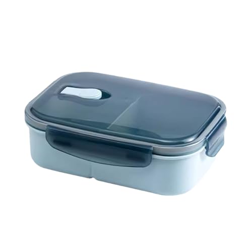 BLMAGS Tragbare Lunchbox mit Fächern große Kapazität Kunststoff versiegelt 2 Fächer Tragbare Lunchbox einfach zu reinigen von BLMAGS