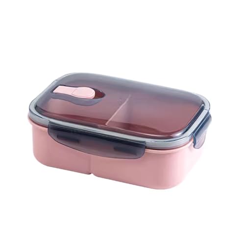 BLMAGS Tragbare Lunchbox mit Fächern große Kapazität Kunststoff versiegelt 2 Fächer Tragbare Lunchbox einfach zu reinigen von BLMAGS