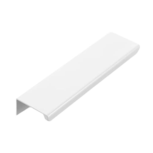 BLMAGS Türgriff aus Aluminiumlegierung, for Kleiderschrank, Schublade, modern, erweitert, eingebettet, weiß, Türknauf, Punch-Installation(L) von BLMAGS