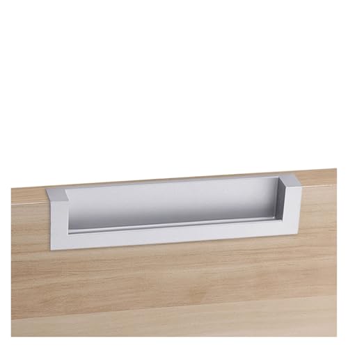 BLMAGS Türgriff aus Aluminiumlegierung, moderne Schubladennut, Push-Pull-Einbettung, unsichtbarer Türknauf, Lochmontage(Blanc,M) von BLMAGS