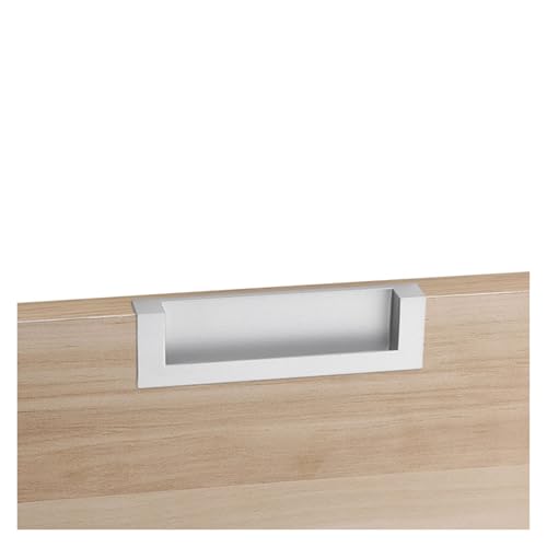 BLMAGS Türgriff aus Aluminiumlegierung, moderne Schubladennut, Push-Pull-Einbettung, unsichtbarer Türknauf, Lochmontage(Blanc,S) von BLMAGS