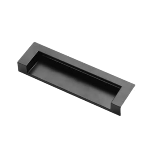 BLMAGS Türgriff aus Aluminiumlegierung, moderne Schubladennut, Push-Pull-Einbettung, unsichtbarer Türknauf, Lochmontage(Svart,S) von BLMAGS
