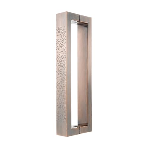 BLMAGS Türgriff aus Edelstahl, verdickt, for den Innen- und Außenbereich, Glas, moderner Türknauf aus Holz, Lochabstand 40 cm(Bruin) von BLMAGS