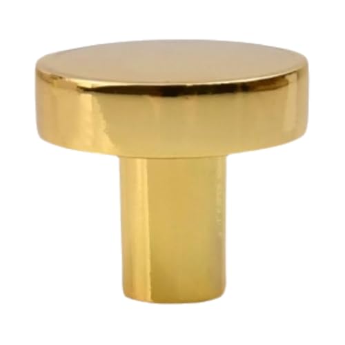BLMAGS Türgriff aus Zinklegierung, for Schubladen, Schuhe, Schränke, Schränke, Möbel, verdickter runder Kopf, Einzelloch, massiver Türknauf(Gold) von BLMAGS