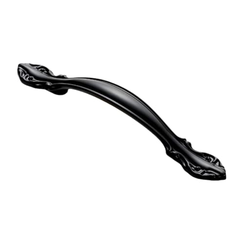 BLMAGS Zinklegierung Türgriff Badezimmer Duschraum Schrank Kleiderschrank Crawer Innen Modern Solid Punch Türknopf(Svart,S) von BLMAGS