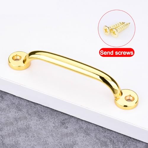 BLMAGS Zinklegierung Türgriff Möbel Schublade Schlafzimmer Schrank Kleiderschrank Schiebetür Retro Türknopf Stanzen Installation(Gold,M) von BLMAGS