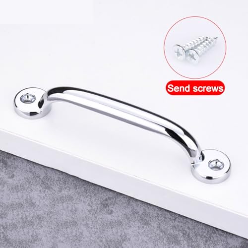 BLMAGS Zinklegierung Türgriff Möbel Schublade Schlafzimmer Schrank Kleiderschrank Schiebetür Retro Türknopf Stanzen Installation(Silver,M) von BLMAGS