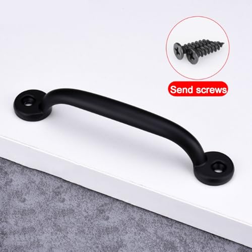 BLMAGS Zinklegierung Türgriff Möbel Schublade Schlafzimmer Schrank Kleiderschrank Schiebetür Retro Türknopf Stanzen Installation(Svart,M) von BLMAGS