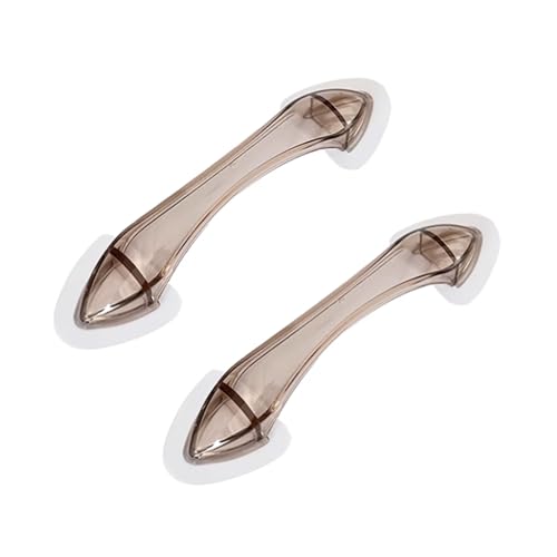 Kunststoff-Türgriff Badezimmer Kühlschrank Balkon Fenster Starker Saugnapf Glas Push-Pull Punch-Free Türknauf(Bruin,2pcs) von BLMAGS