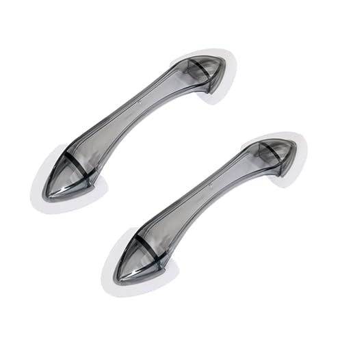 Kunststoff-Türgriff Badezimmer Kühlschrank Balkon Fenster Starker Saugnapf Glas Push-Pull Punch-Free Türknauf(Svart,2pcs) von BLMAGS