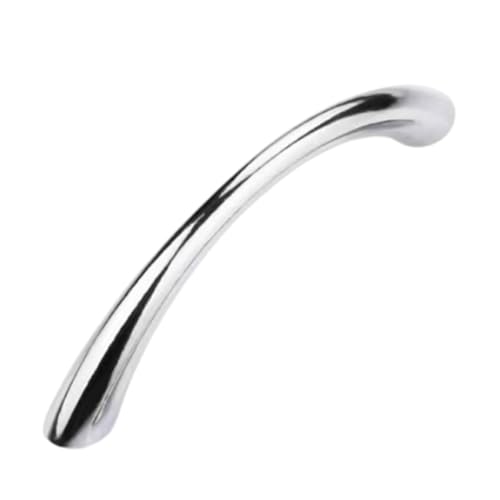 Türgriff aus Zinklegierung for Schränke, Schubladen, Kleiderschränke, Küchenmöbel, massiv, gebogen, gestanzt, breites Anwendungsspektrum(Silver,M) von BLMAGS