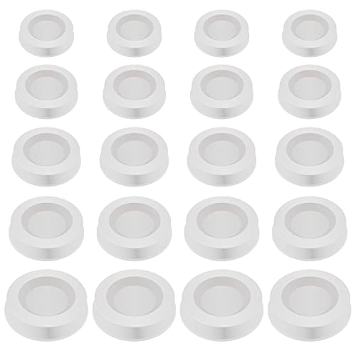 BLMHTWO 20 Stück Weiß Gummi Spardose Verschlussstopfen Sparschwein, 5 Größen Sparschwein Weiß Runde Gummistopfen Stopfen für Spardosen（Weiß）… von BLMHTWO