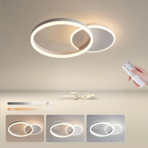 BLMYL LED Deckenleuchte Dimmbar, 36W 3600lm Lampe Schlafzimmer, 55cm Moderne Deckenleuchte Ringe LED, Lampe Wohnzimmer Deckenlampe für Wohnzimmer, Schlafzimmer, Kinderzimmer, Küche, Flur BLMYL LED Deckenleuchte Dimmbar, 36W 3600lm Lampe Schlafzimmer, 55cm Moderne Deckenleuchte Ringe LED, Lampe Wohnzimmer Deckenlampe für Wohnzimmer, Schlafzimmer, Kinderzimmer, Küche, Flur von BLMYL