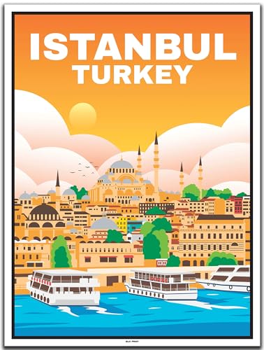 BLN PRINT Bosporus Istanbul (1) - Vintage Travel Poster von BLN PRINT