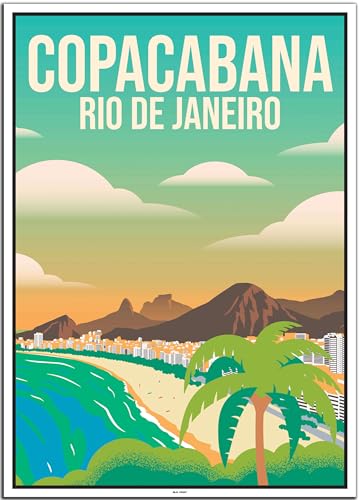 BLN PRINT Copacabana Rio de Janeiro (1) - Vintage Travel Poster von BLN PRINT