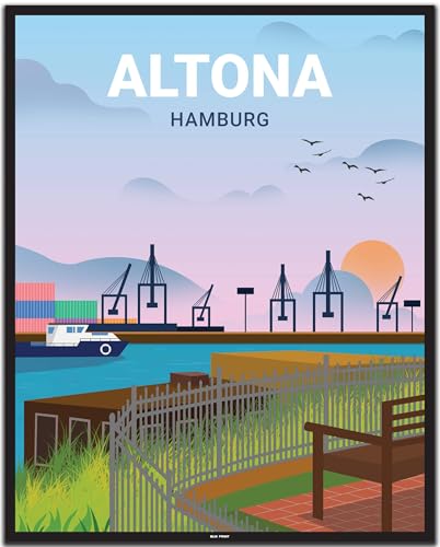 BLN PRINT Hamburg Altona (1) - Vintage Travel Poster von BLN PRINT
