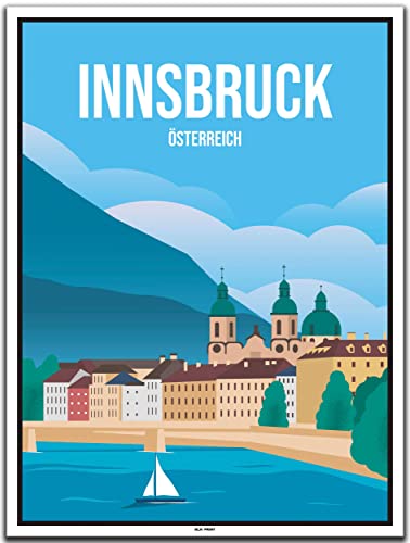 BLN PRINT Inn Innsbruck (1) - Vintage Travel Poster von BLN PRINT