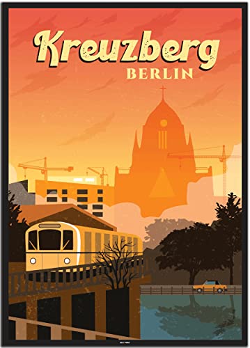 BLN PRINT Kreuzberg: Heilig-Kreuz-Kirche (6) - Vintage Travel Poster von BLN PRINT