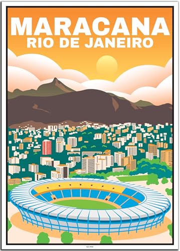 BLN PRINT Maracana Rio de Janeiro (1) - Vintage Travel Poster von BLN PRINT