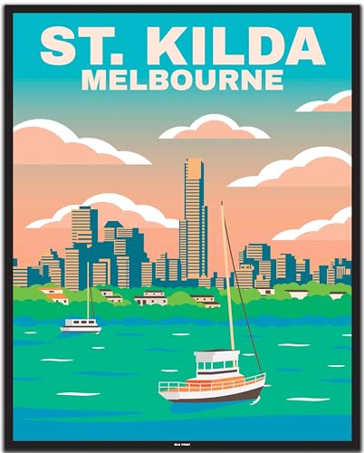 BLN PRINT Melbourne St. Kilda (1) - Vintage Travel Poster von BLN PRINT