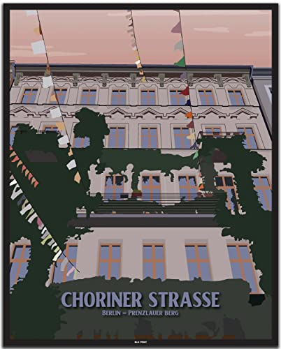 BLN PRINT Prenzlauer Berg: Choriner Straße (1) - Vintage Travel Poster von BLN PRINT