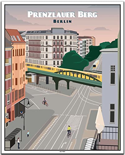 BLN PRINT Prenzlauer Berg: Eberswalder Straße (6) - Vintage Travel Poster von BLN PRINT