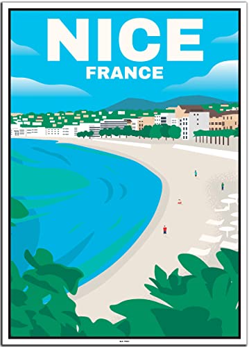 BLN PRINT Promenade des Anglais Nizza (1) - Vintage Travel Poster von BLN PRINT