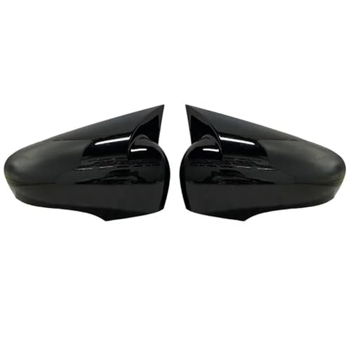 BLNETU Für R&enault Für Clio MK4 2 STÜCKE ABS Batwing Autospiegelabdeckungen Rückspiegelgehäuse Shell Glänzend Schwarz(Bright Black) von BLNETU