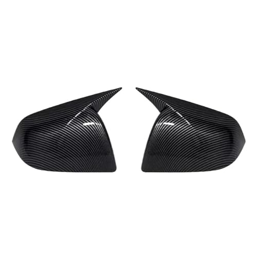 BLNETU Für Tesla Für Modell Y Klebstoff Rückspiegel Abdeckung Rückspiegel Shell Spiegel Gehäuse 1 Paar(Carbon Fiber Look) von BLNETU